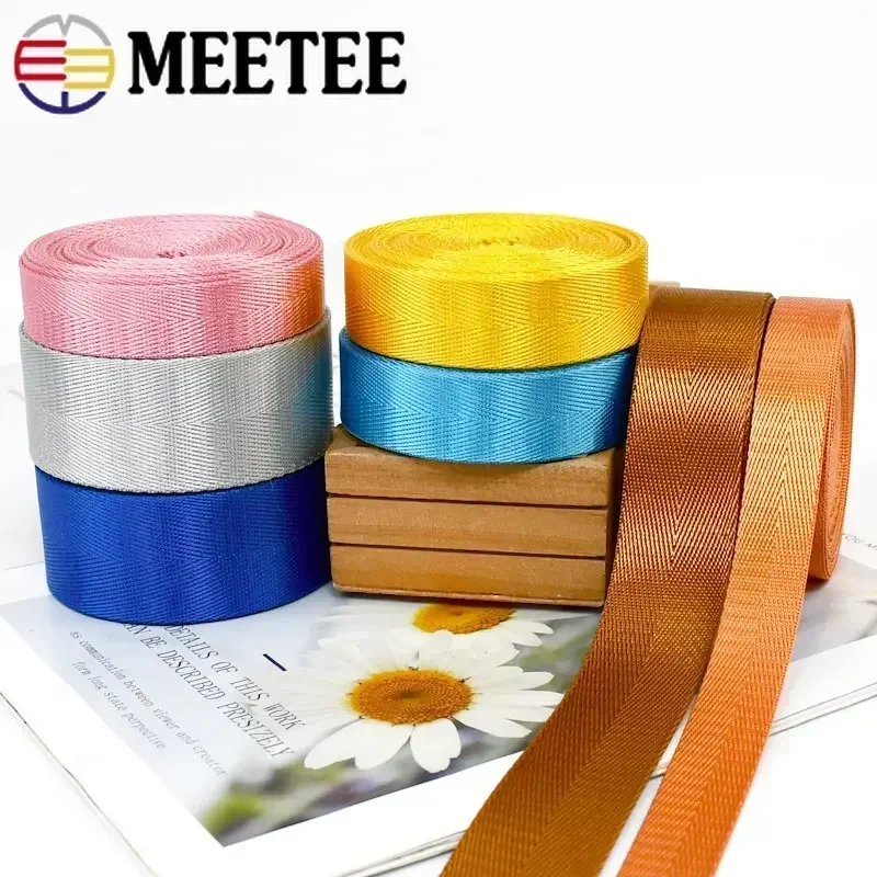 5Meter 20-38mm 1mm Dickes Nylon Gurtband Sicherheitsgurtband Band zum Nähen von Taschen Gurt Rucksack Schrägbindung DIY Zubehör