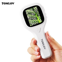 TOMLOV P10EVO Portable LED Microscope for Adults Kids, Jewelry Coin Magnifier with Light, Handheld  Loupe for Collectors