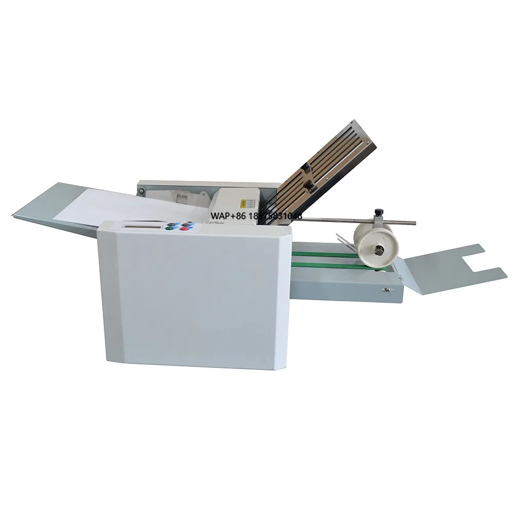 

Factory Price New Automatic A4 Size Letter Leaflet Brochure Cross Make Booklet Fold Paper Folding Machine Motor PLC Controlled