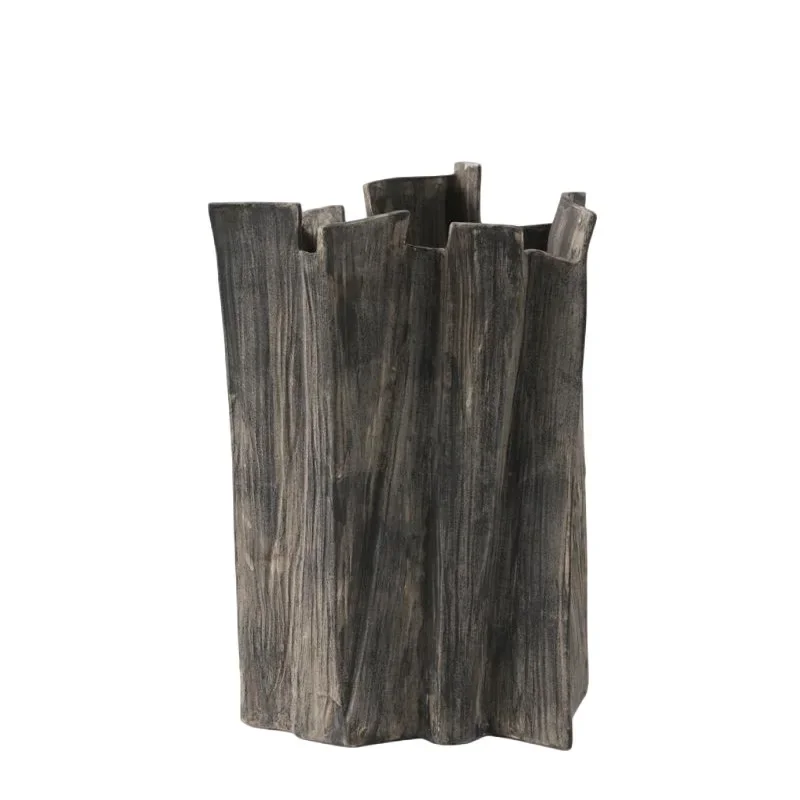 

Wabi Sabi retro ceramic old art vase creative home model room B & B living room dried flower ornament