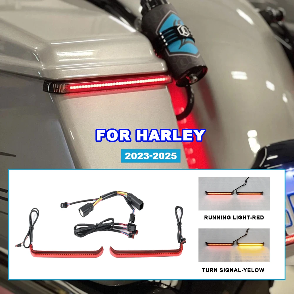 

Задняя седельная сумка мотоцикла, светодиодный индикатор, стоп-сигнал для Harley CVO Street Glide Road Glide ST 2023 2024