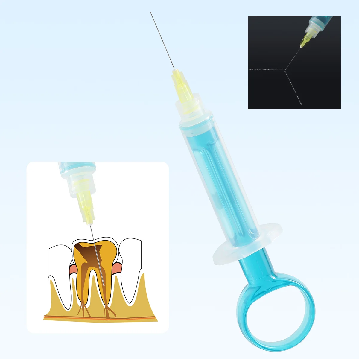 100Pcs 30G Dental Endo Irrigation Needle Tip Double Vent Root Canal Syringe Tips Disposable Dentistry Material