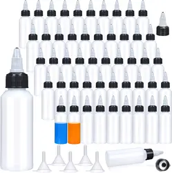 Flcopropriété compte-gouttes en plastique HI, capuchon supérieur torsadé, distributeur d'encre de peinture liquide, applicateur de colle, 5 pièces, 10ml-120ml