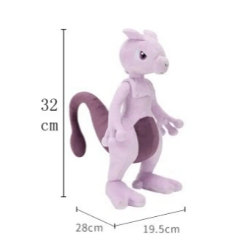 Jouets en peluche Pokémon Mewtwo pour enfants, dessin animé mignon, oreiller doux, animal Kawaii, décoration de chambre, collection de cadeaux d'anniversaire, 32cm