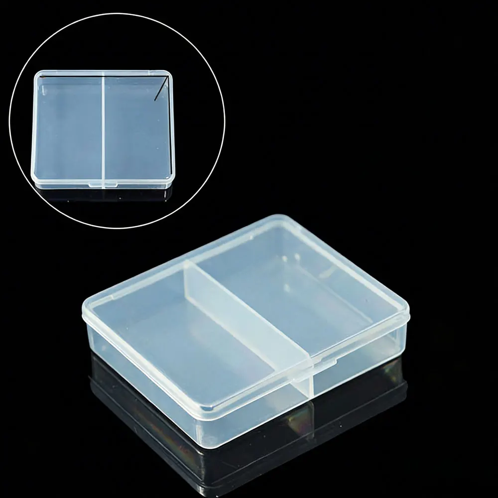3pcs 1/2grids Plastic Box Organizer Container Transparent Compartment Adjustable Storage For Jewelry Button Display Box