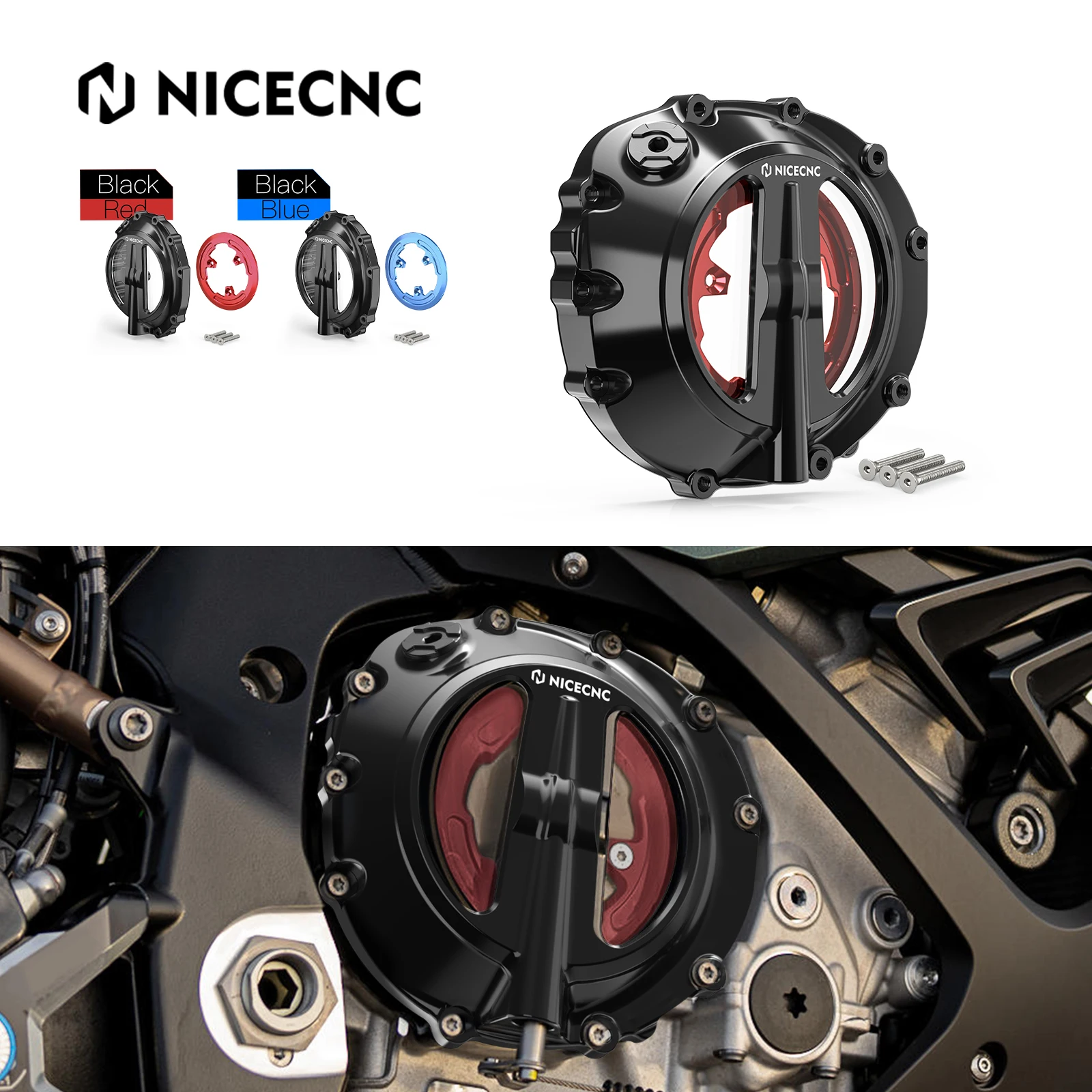 Para BMW S1000R S1000RR cubierta de embrague transparente de motor S 1000 R 2022 2003 2024 S 1000 RR 2019-2024 S 1000 XR M 1000 RR 2021-2024