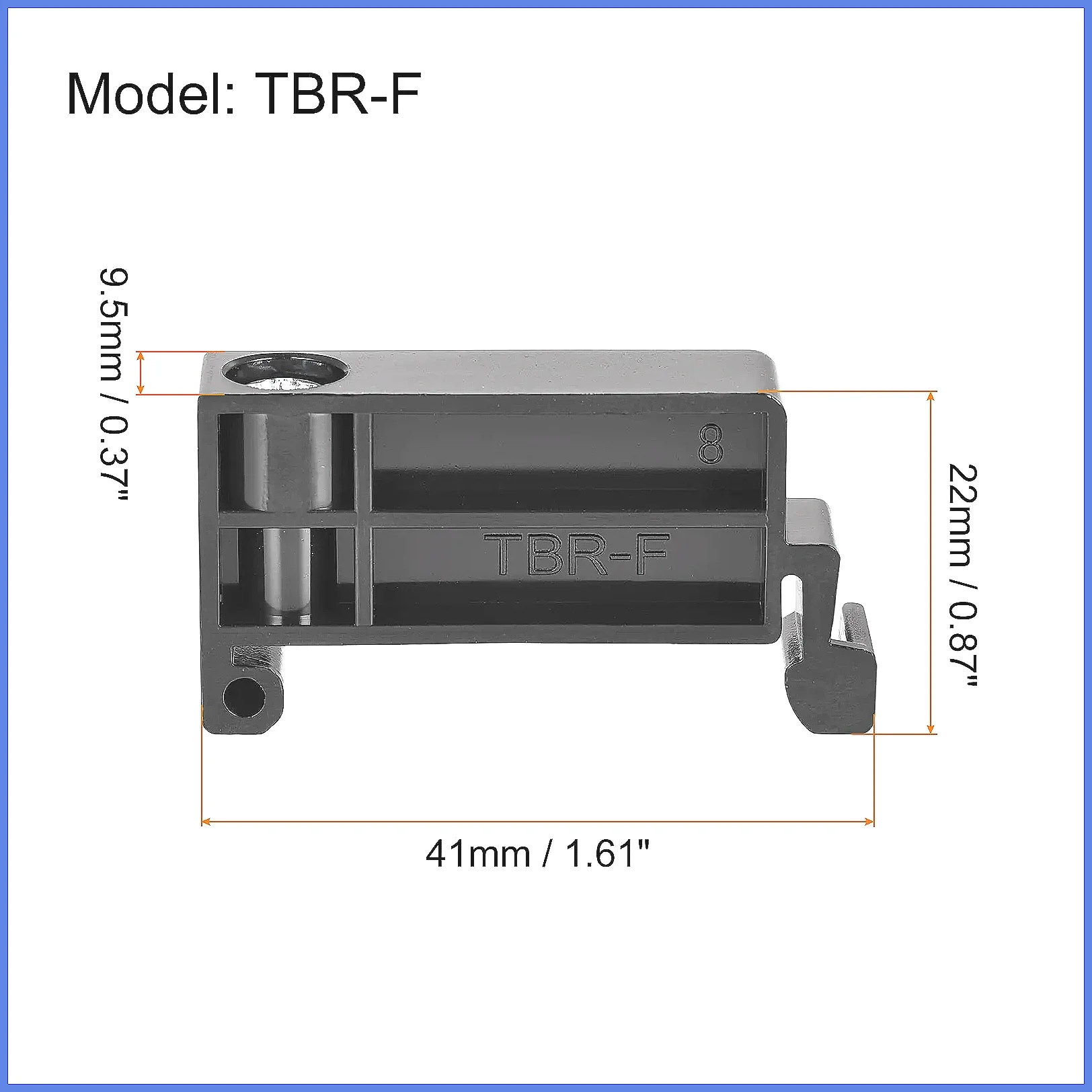 DIN Rail Terminal Blocks End Stopper 20/50Pc Screw Type Clamp Black Grey TBR-F Wire Barrier for Home Appliances Electrical Co