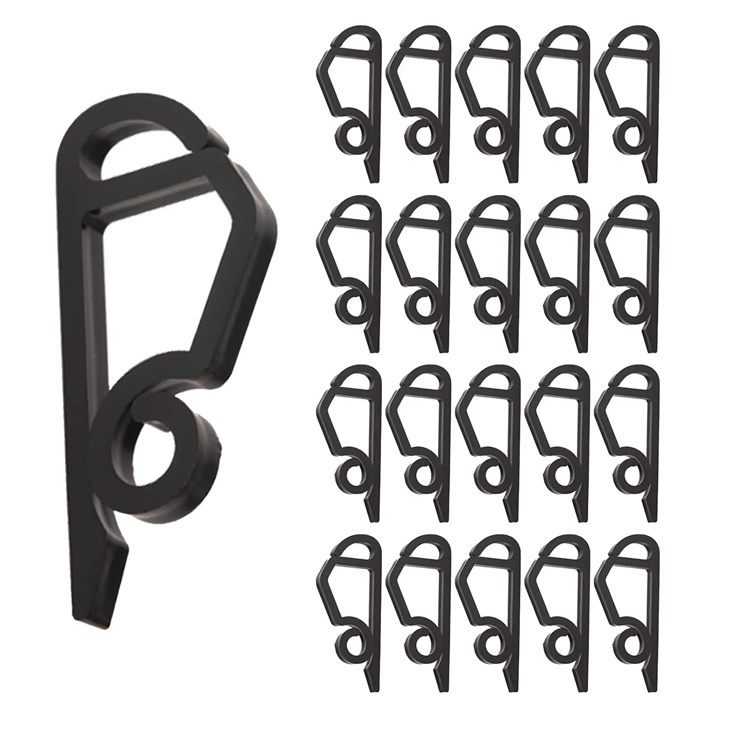 120 Pack Christmas Light Clips Outdoor -Weatherproof Christmas Light Hangers Gutter Hooks for Christmas Holiday Black