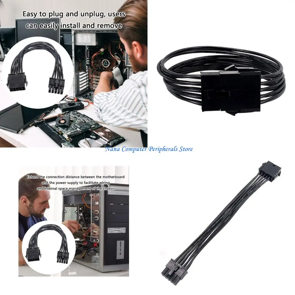 F68C 10Pin Female to 10pin Male Extension Cable Motherboard Power Conversion Cable for PC Motherboard Server Accessories