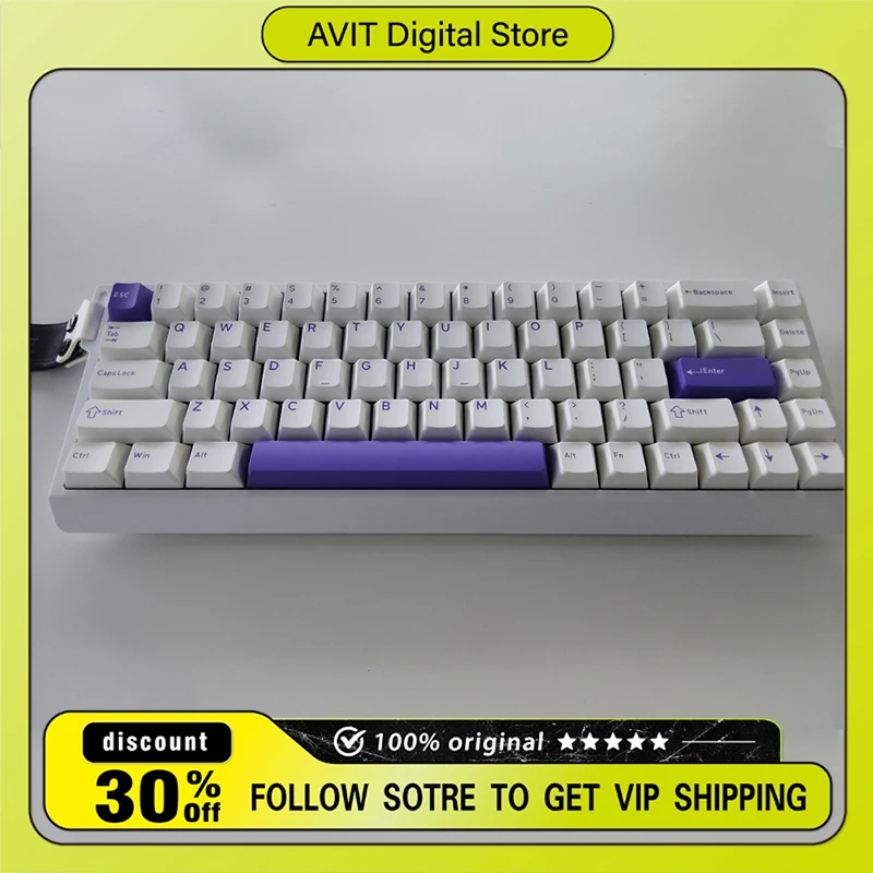 

FURYCUBE M68HE Магнитная проводная клавиатура для киберспорта 0,1 мс с низкой задержкой, водонепроницаемая клавиатура для пользовательских игр, FPS, игровые аксессуары для геймеров