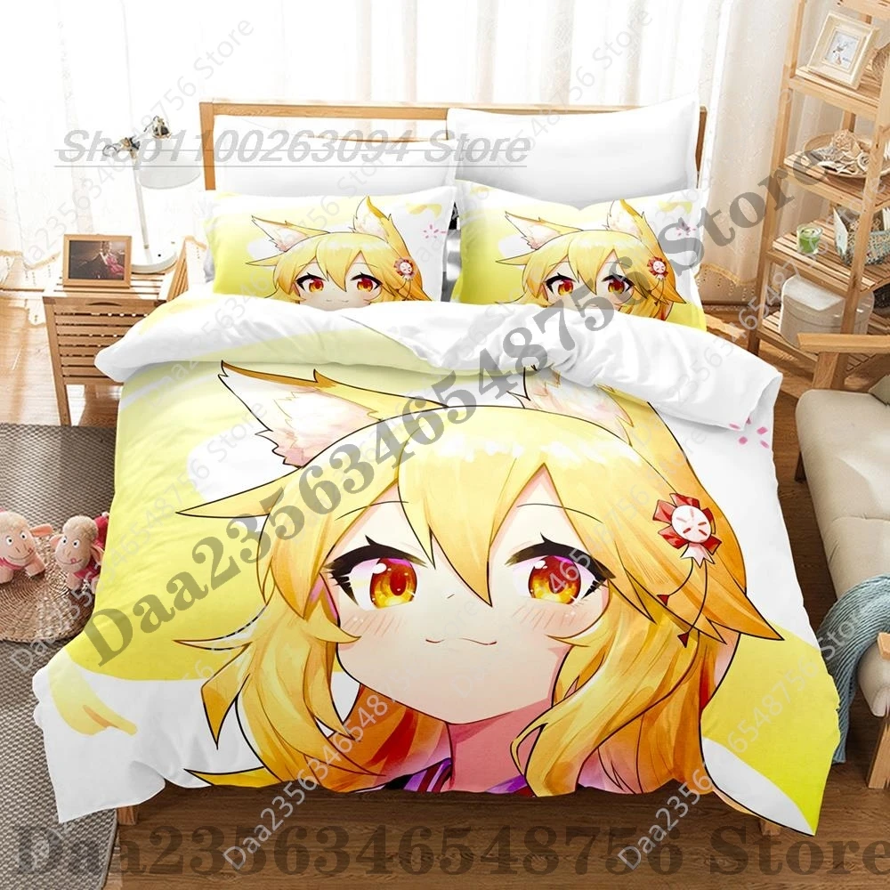 New The Helpful Fox Senko San Bedding Set Single Twin Full Queen King Size Bed Set Aldult Kid Bedroom Duvetcover Sets 3D Anime 2