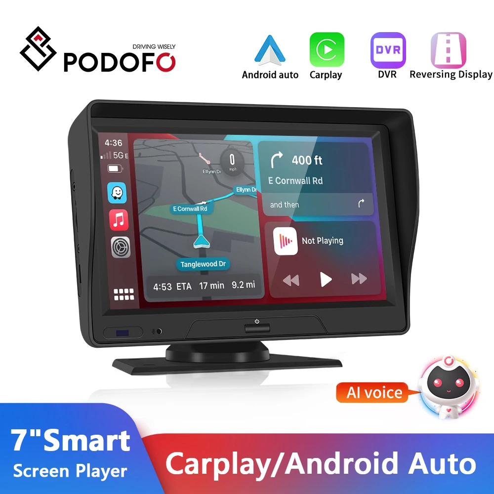 

Podofo Universal 7inch Car Radio Multimedia Video Player Autoradio Carplay Car Mirror DVR Recorder Dashboard For Nissan Toyota