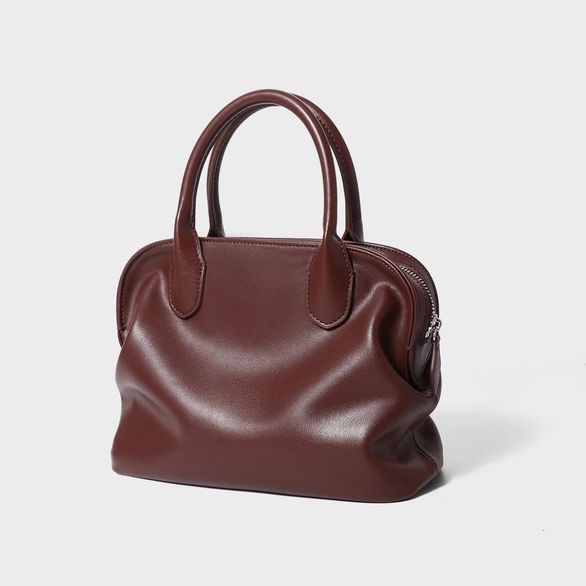 

Design-Conscious Niche First-Layer Cowhide Vintage Versatile Autumn and Winter Bag Women's Bowling Bag Tote Bag