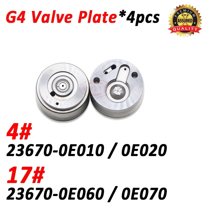 Original 295040-9440 G4 Valve plate 4# For injector 23670-0E010 23670-0E020 17# For injector 23670-0E060 23670-0E070 4pcs/Lot