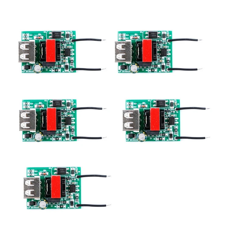 5 Pcs Buck Converter Stabilizer DC-DC Step Down Module 12V 24V 36V 48V 72V To 5V 1A USB Galvanic Isolated Power Supply