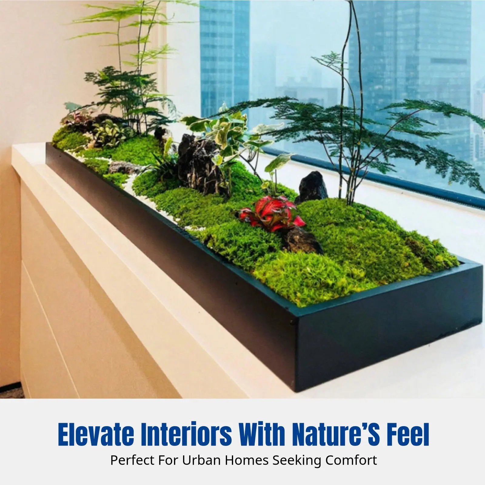 

Кашпо для цветов из нержавеющей стали, настольный железный вазон, прямоугольный поддон для мха, декор для интерьера