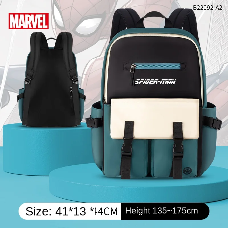 Marvel Leisure Boy School Bag Primary Middle High Student Shoulder Orthopedic Backpack Spider Man Captain America Light Mochilas