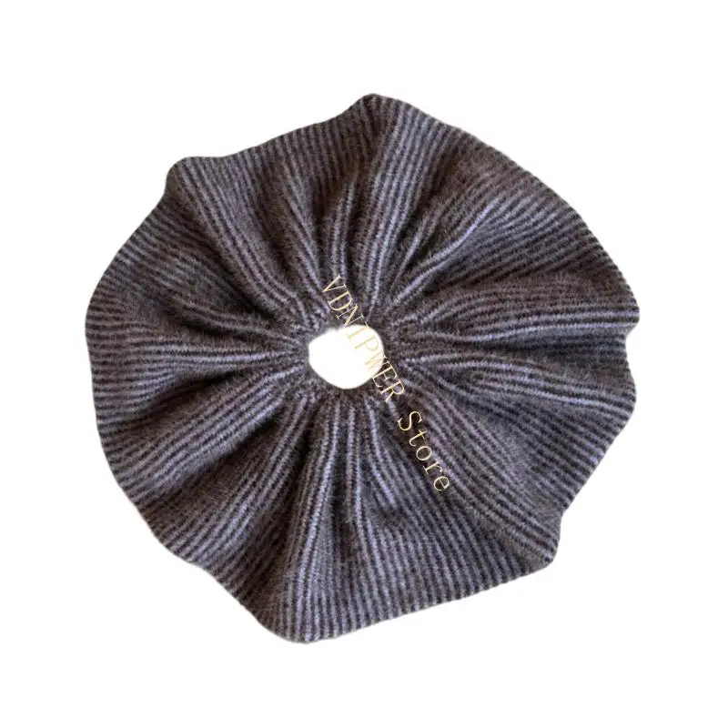 Stretchy French Knitted Scrunchies Large Hairband For Casual Sport Outfits D08E