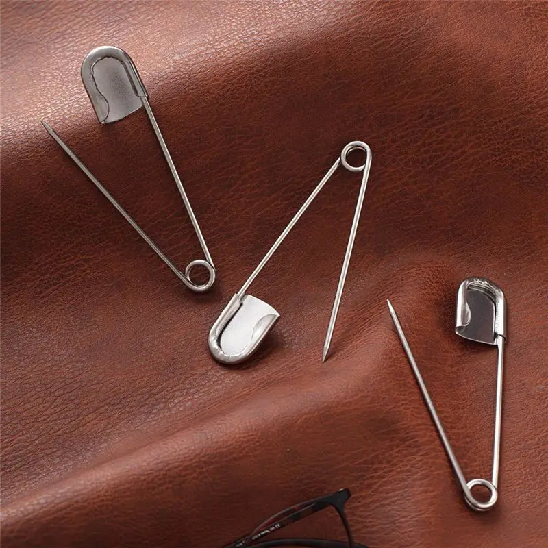 LIKE WISH 10 Pcs 5 Inch Jumbo Stainless Steel Pins Large Heavy Duty Huge Strong Laundry Pins For Upholstery Sewing Quilting