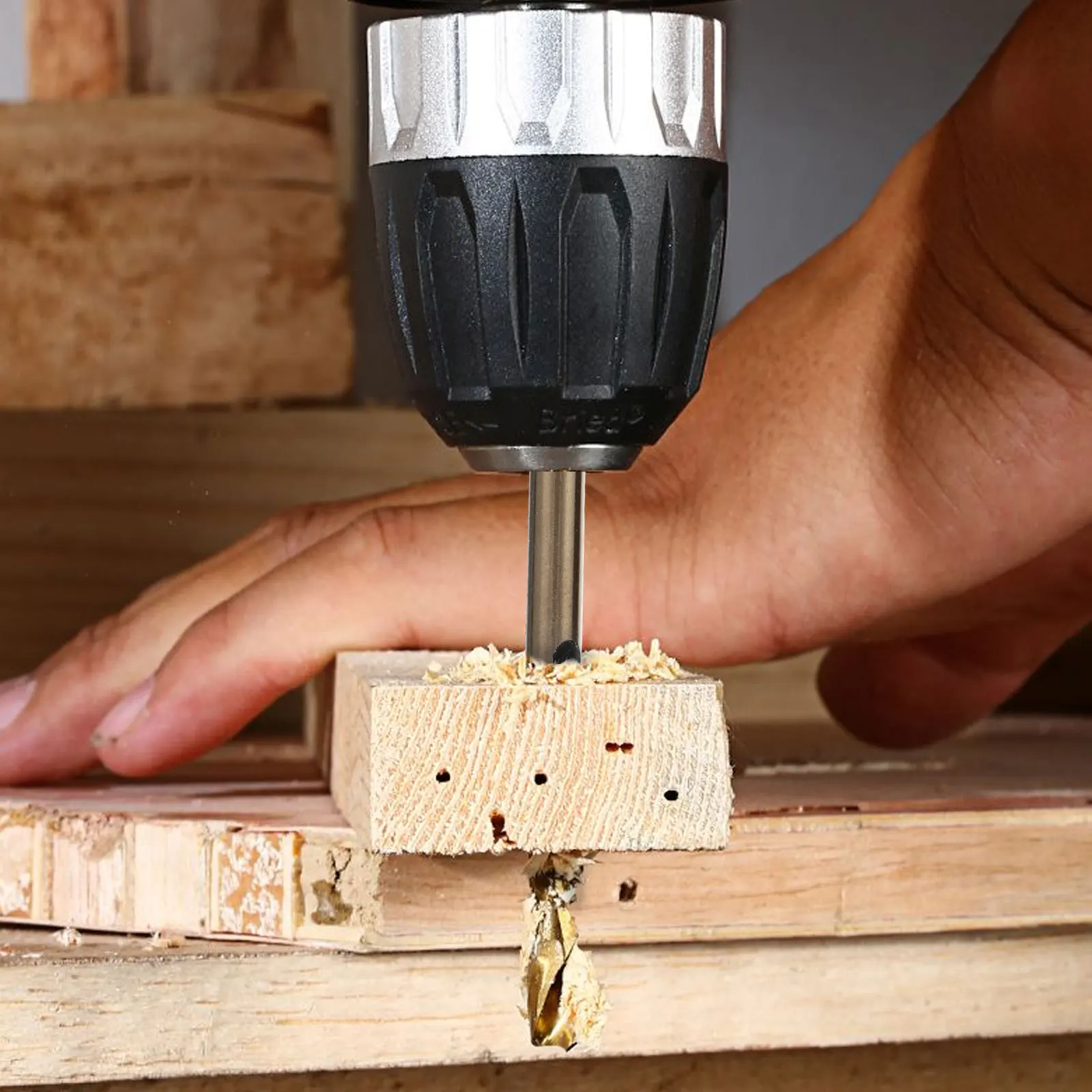 Jeu de forets 13 pièces, accessoire de perçage électrique en spirale torsadée résistante à l'usure pour acier, bois, cuivre, aluminium, plastique, ménage