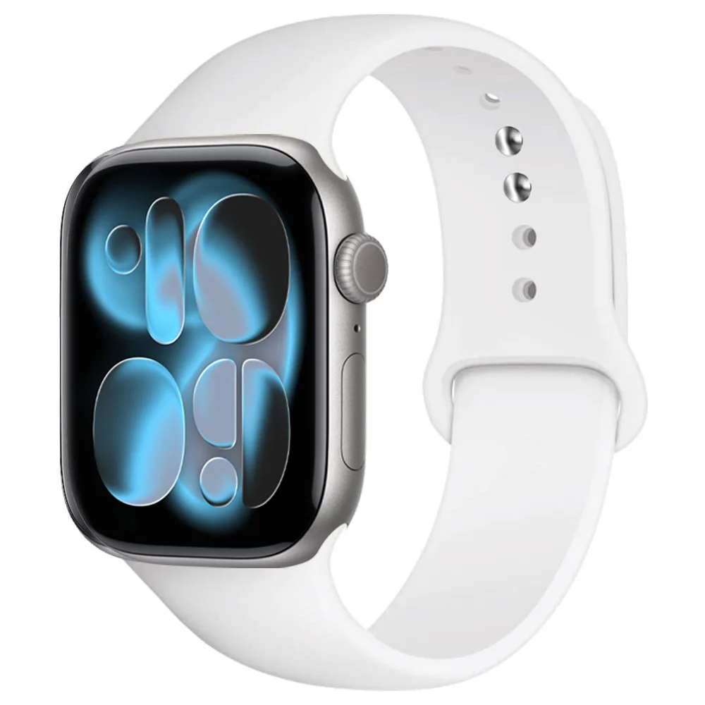 Silicone Strap For Apple Watch band 45mm 44mm 41mm 42mm 40mm 49mm 38mm correa bracelet iWatch series11/10/9/8/7/6/SE3/Ultra 3