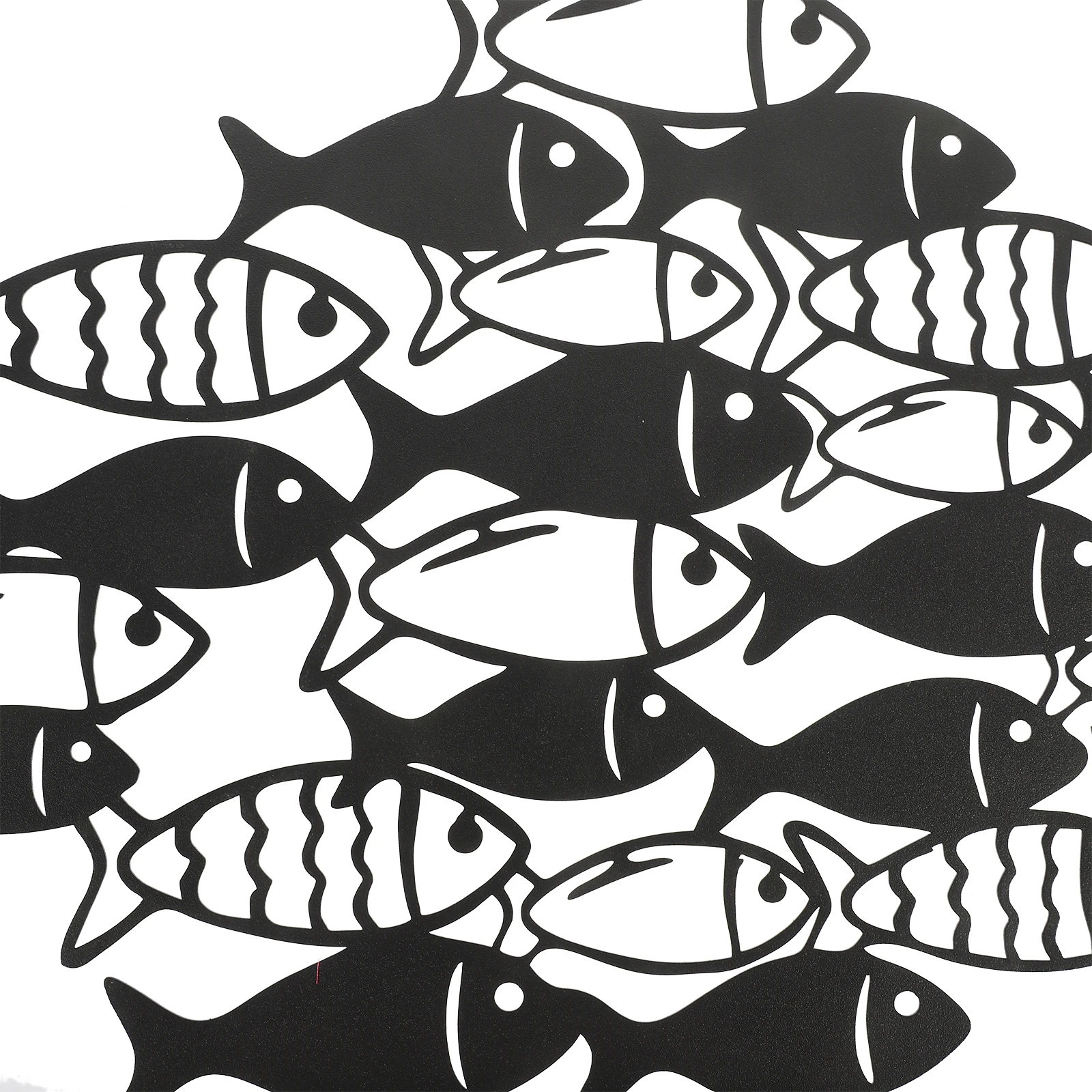 

3D School Metal Art Fish Sculpture Coastal Style For Home Iron Fish Hanging Nautical Beach Wall Decor Fishing Decoration Coastal