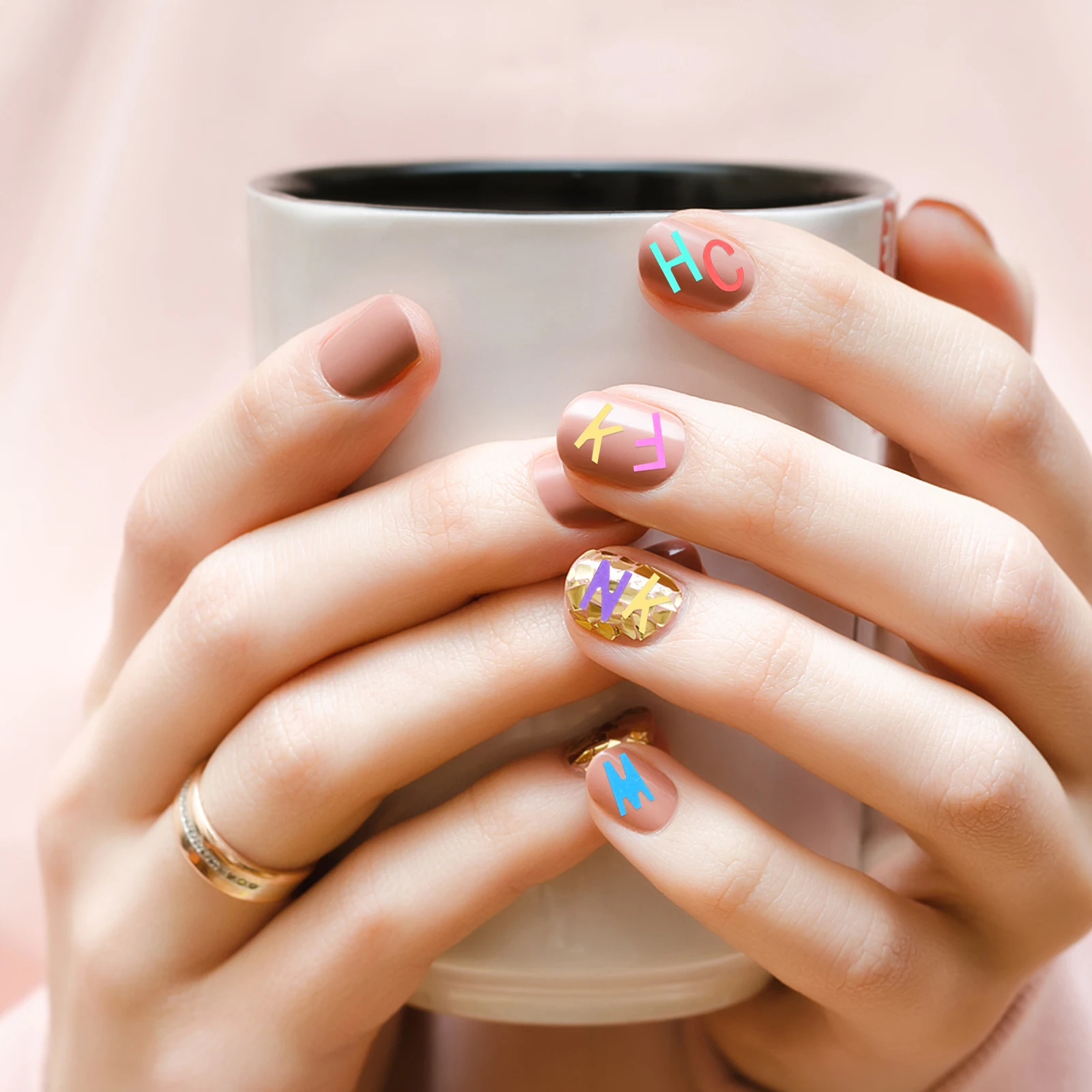 

Box Letter Shape Nail Art Sequins Shiny Charms Easy to Use Nail Decoration Supplies for DIY Manicure Body Makeup Party