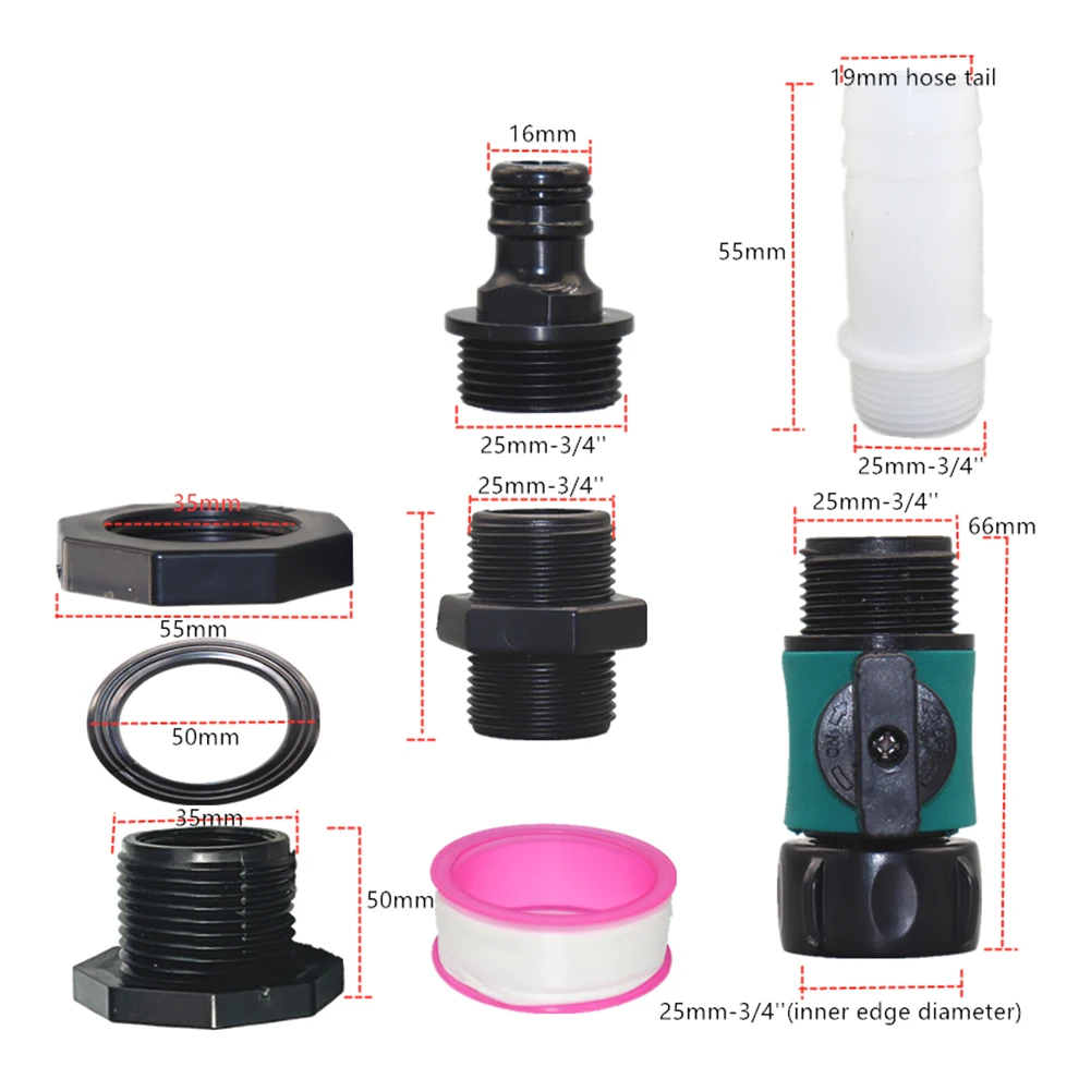1 pz pioggia deviatore Kit rubinetto dell'acqua 3/4 raccordi in PVC valvola tubo rubinetto accessori per attrezzature per l'irrigazione del giardino domestico
