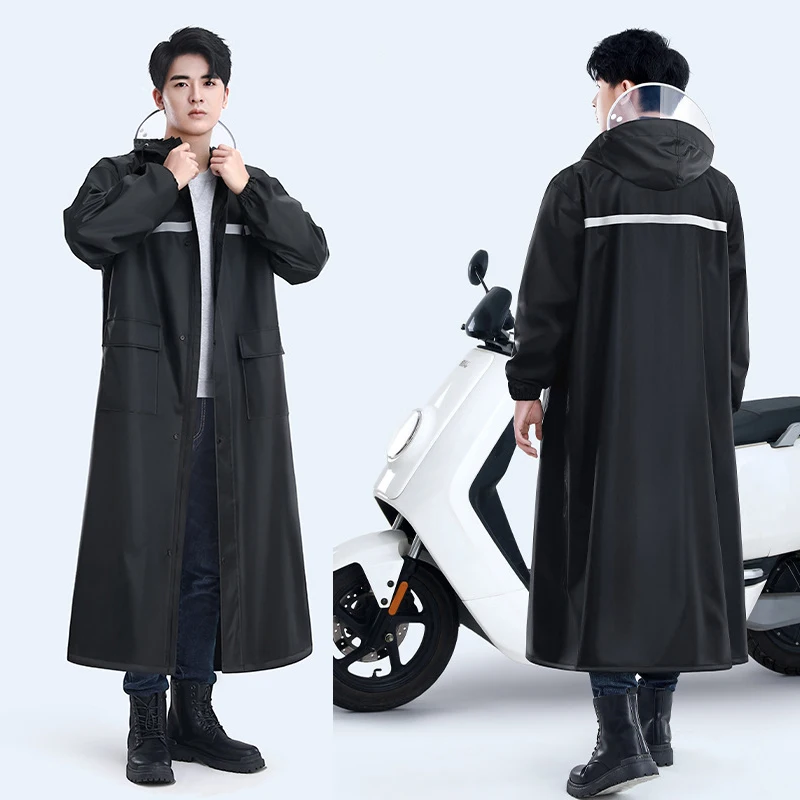 

Длинный плащ для всего тела, устойчивый к дождем, уличный мужской одиночный женский плащ для взрослых, пончо для электрического мотоцикла
