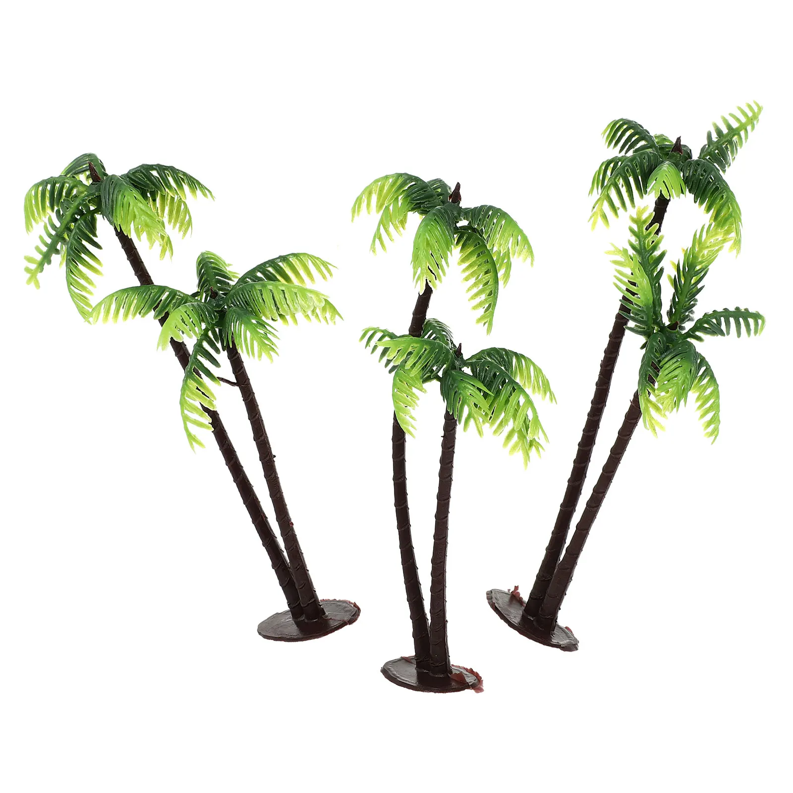 

3Pcs Plastic Coconut Palm Tree Realistic Mini Landscape Decor Essential for DIY Fairy Garden Scenery Miniature Tropical