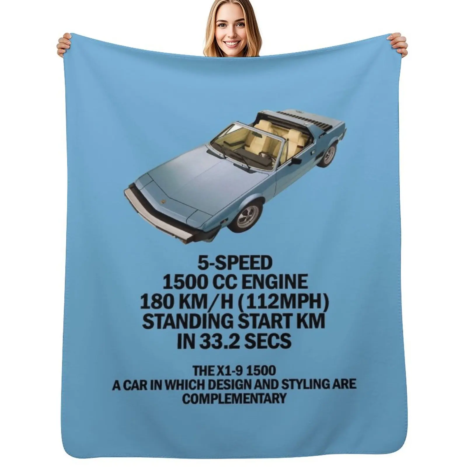 X1/9 - ADVERT Throw Blanket Elegant Warm Throw Blanket for Hotel Home