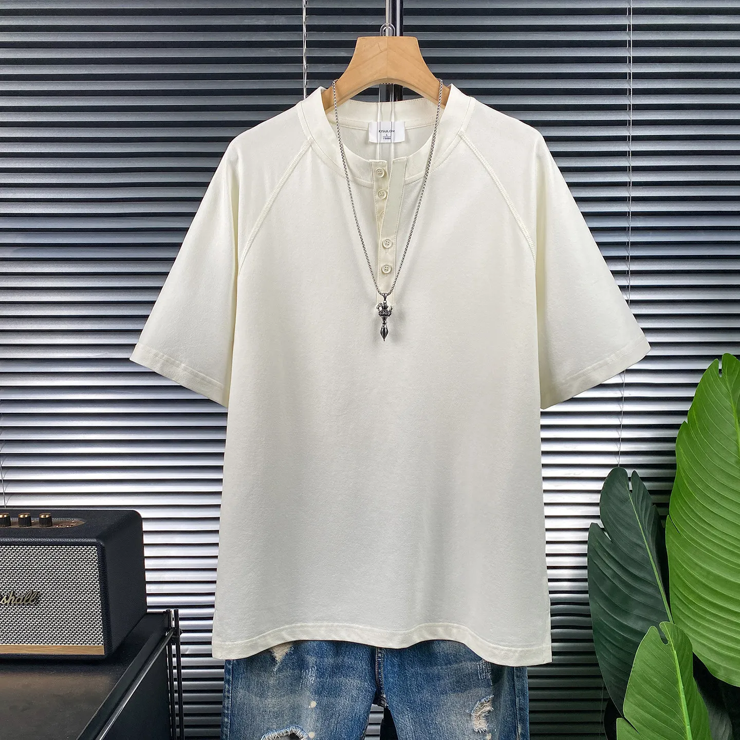 

Мужская футболка American Sle Luxury Trendy с коротким рукавом, свободного кроя, в простом повседневном стиле