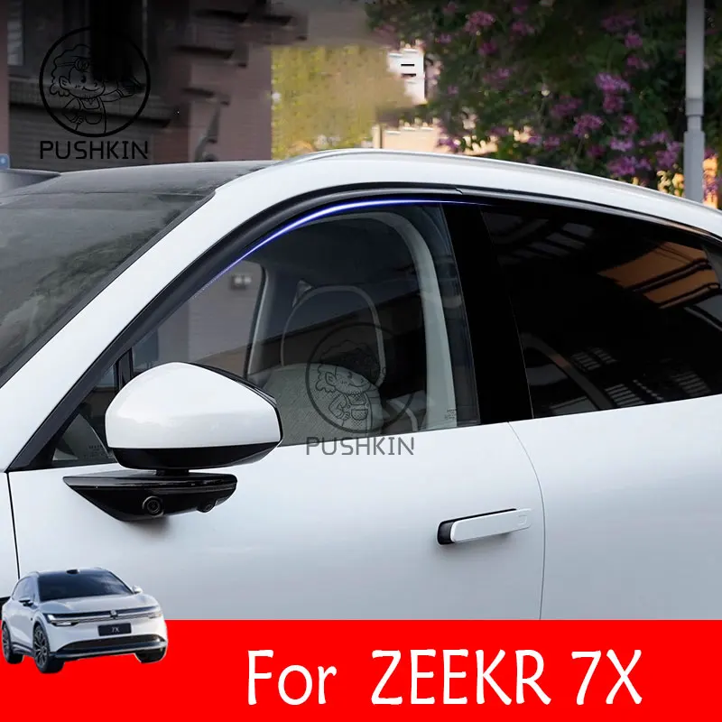 

For Zeekr 7X 2025 2026 Car Window Visors Rain Guard Rain Cover Deflector Awning Shield Vent Guard Shade Cover Trim Accessories