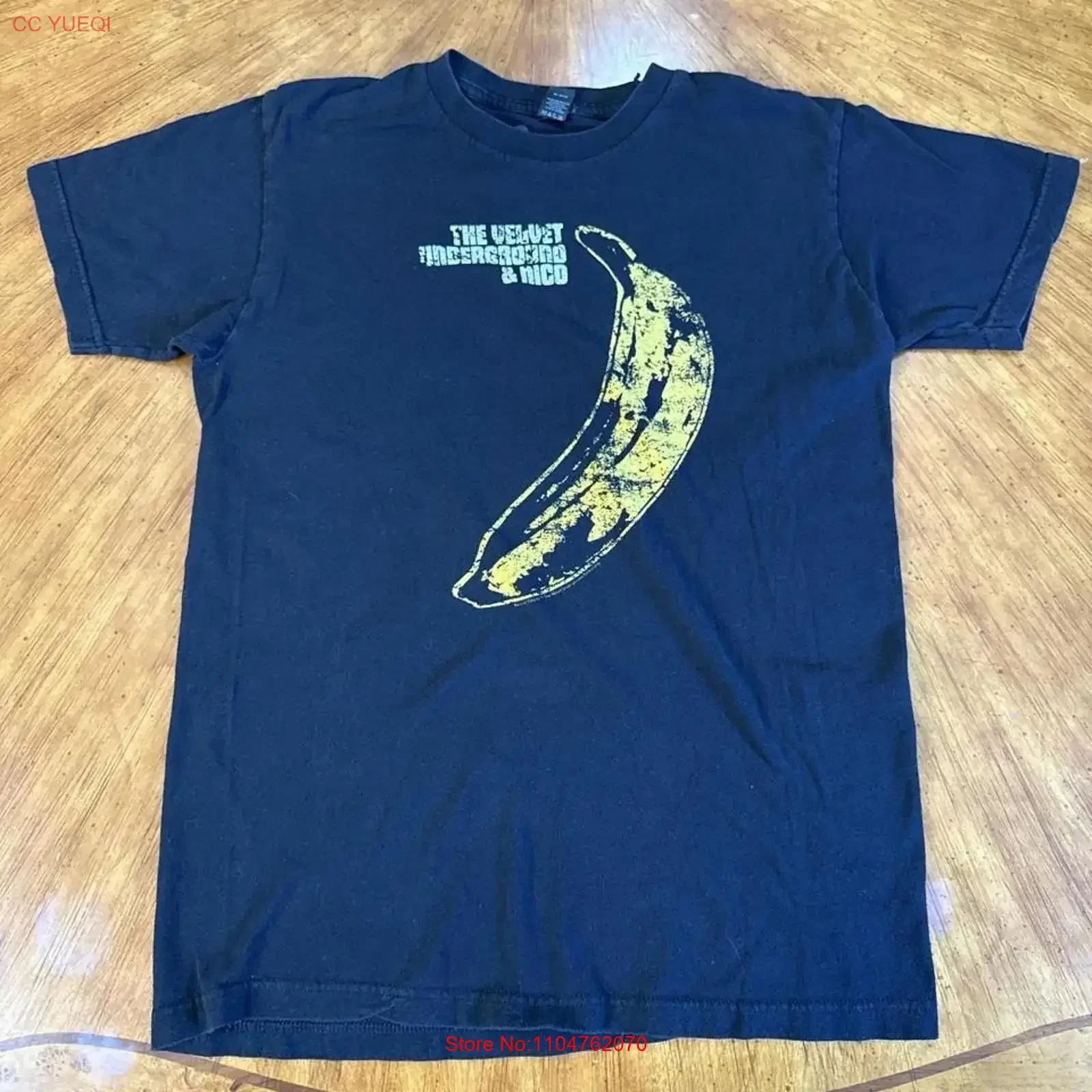 2000s Velvet Underground Nico Warhol Banana T Shirt Black Medium vintage Washed designer clothes Versatile Slightly graphic