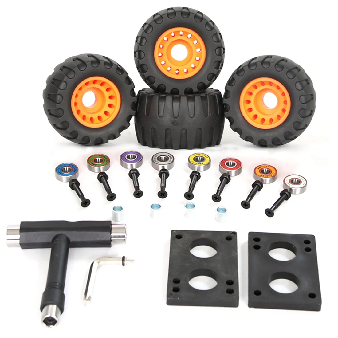 4-Wheeled Skateboard Wheels Longboard Dance Board Road Wheel Brush Street Off-Road Drift Board Shock-Absorbing Wheel