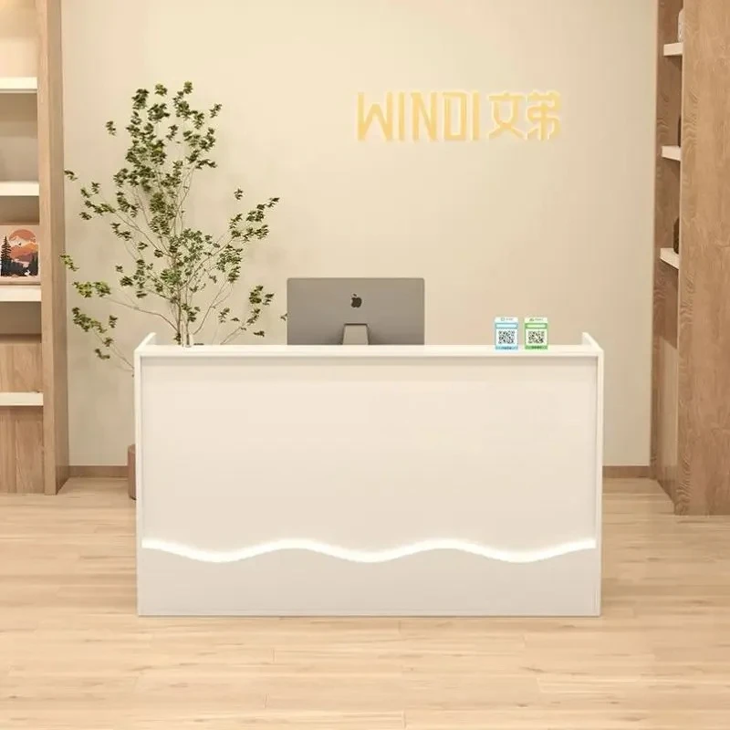 

Fashion Luxury Reception Desks Nordic Cream Style Outfit Shop Beauty Salon Counter Atril Office Furniture Receptionsdisk FYRD