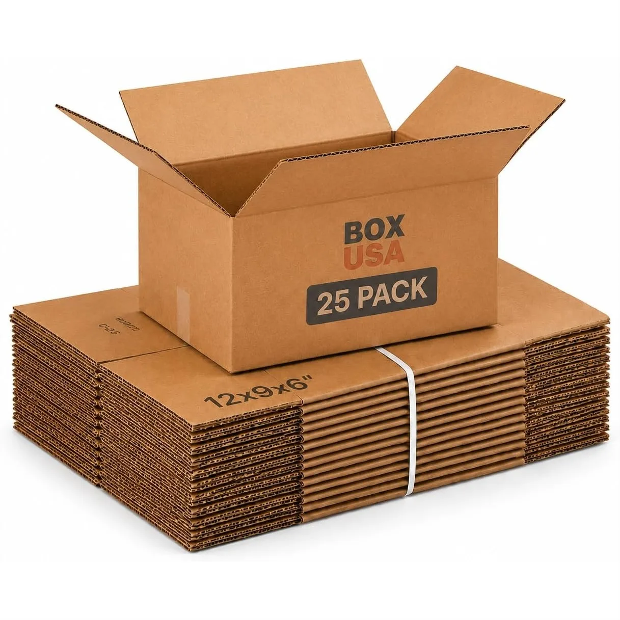 

Corrugated Cardboard Boxes 12x9x6 Inch, 25-Pack Small Shipping Boxes for Moving and Storage