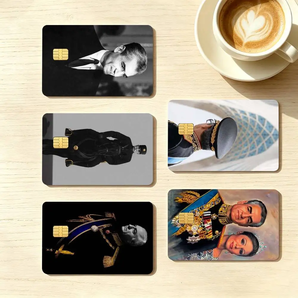 King Mohammad Reza Shah Pahlavi Credit Card HD Stickers Game Card Decal Small Chip Waterproof Sticker Gift