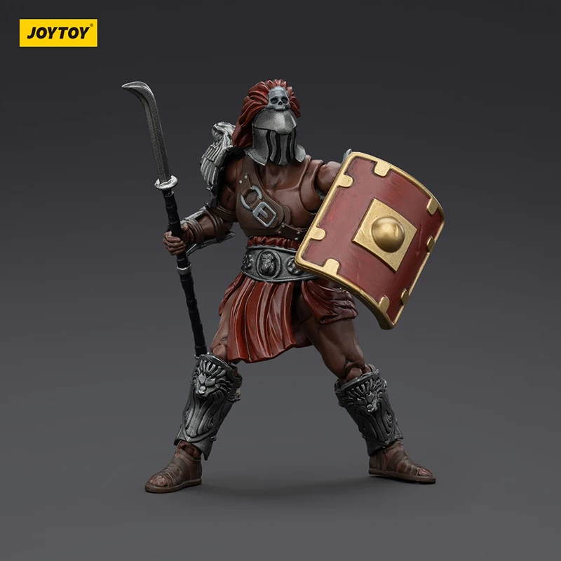 JOYTOY Roman Gladiator Articulated Action Figures Set 1:18 Scale 5 Pack Ancient Warrior Model Dolls for Adult Collectors And