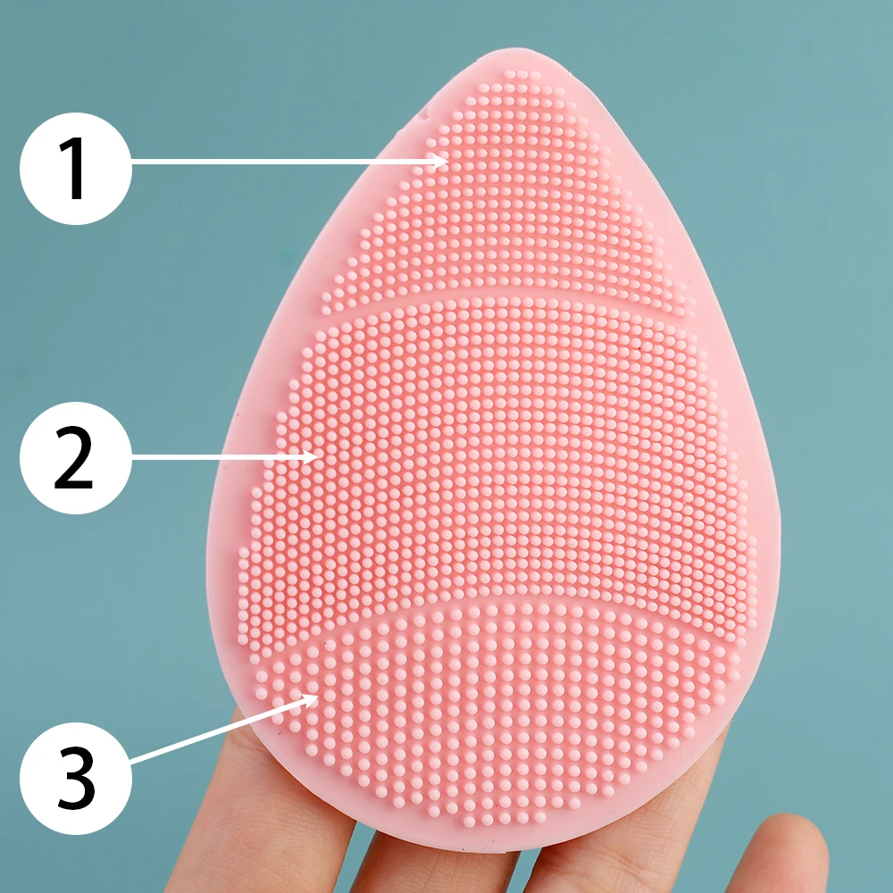 Face Silicone Cleansing Brush Water Drop Type Skin Care Scrub Cleanser Tools Long-lasting Soft Deep Cleaning Exfoliator Beauty