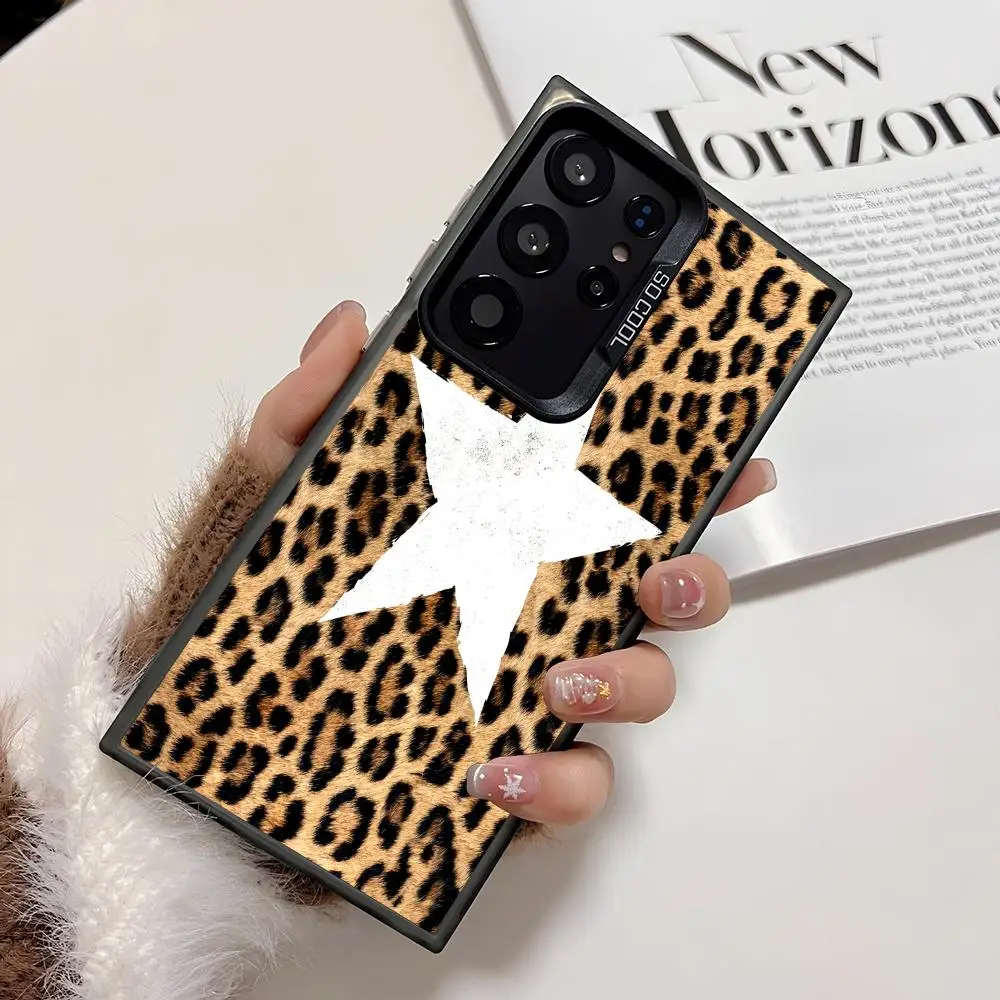 ليوبارد طباعة البلياردو الفن قضية الهاتف لسامسونج غالاكسي S25 حافة S24 S23 S22 S21 S20 الترا فوندا سيليكون ملون فضي #4
