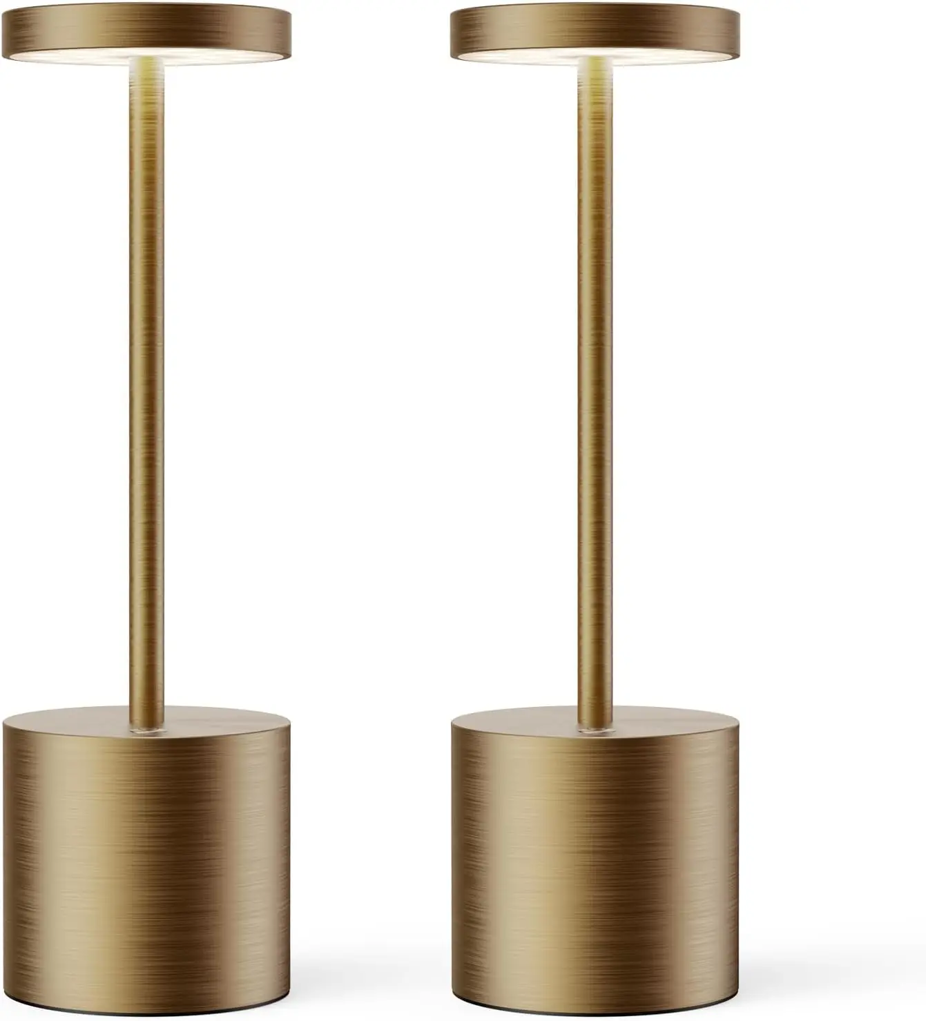 

2pc LED Table Lamp Touch Sensor Night Light USB Rechargeable Bedroom Night Light Portable Wireless Reading Lamp Dining Patio Bar