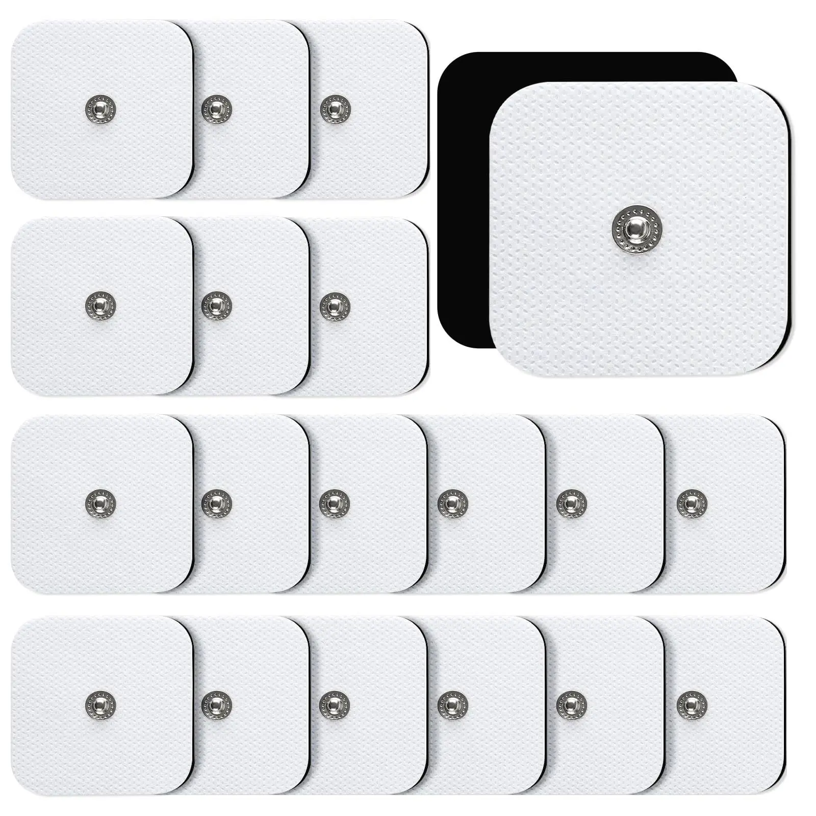 Electrode Pads Reusable Self Adhesive TENS Unit Replacement Patches for EMS Massage Non-Woven Fabric Reusable Electrodes