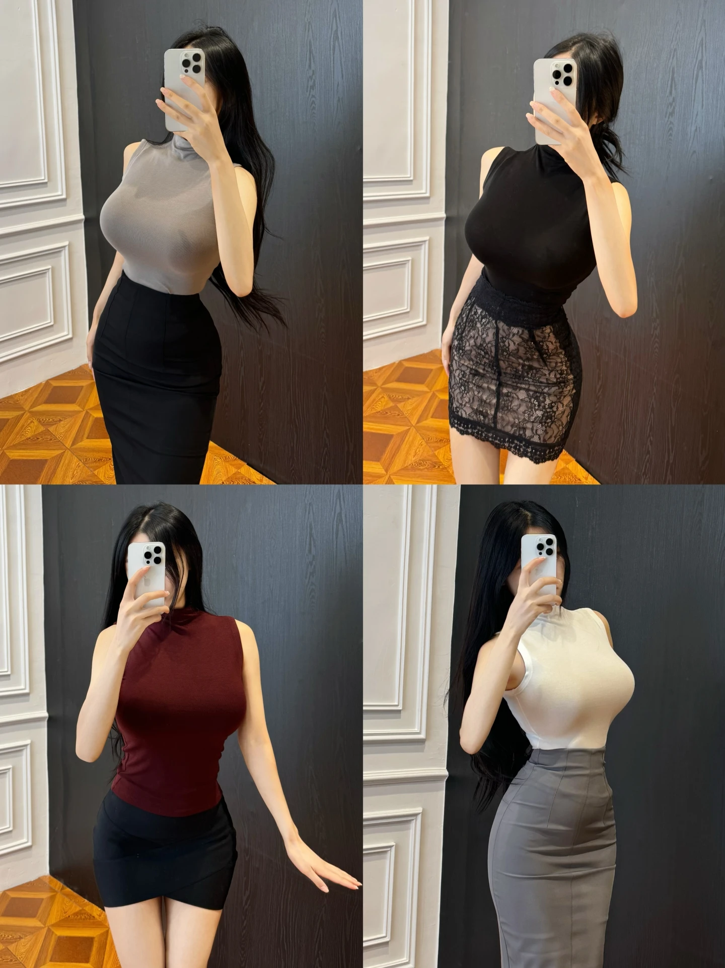 

Siri High Collar Svel Base irt, четыре цвета, приятная для кожи эластичная корейская облегающая футболка, универсальный базовый топ