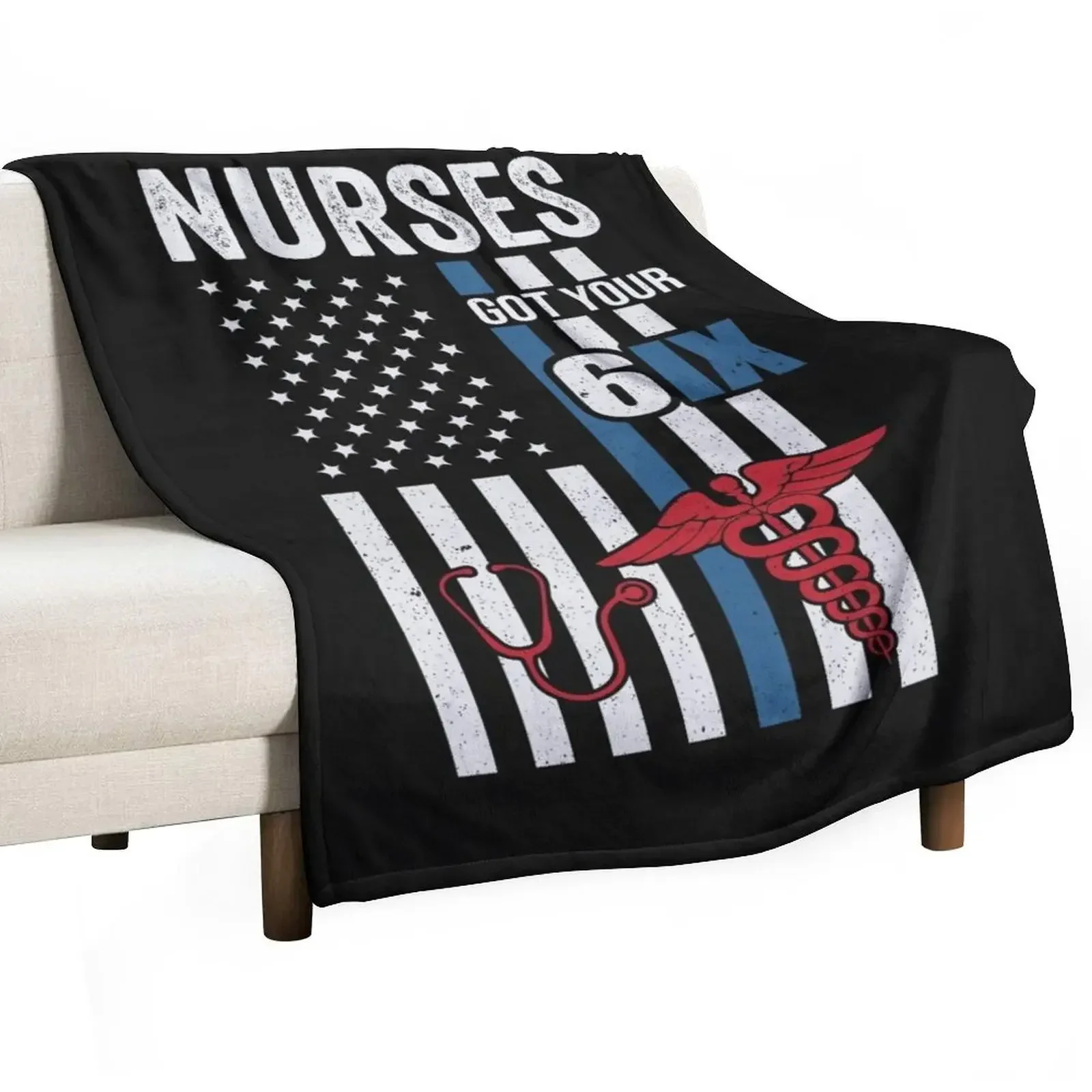 

Nurses Got Your Six Nursing RN Nurse Gift Throw Blanket Comforter Decoratives manga Blankets