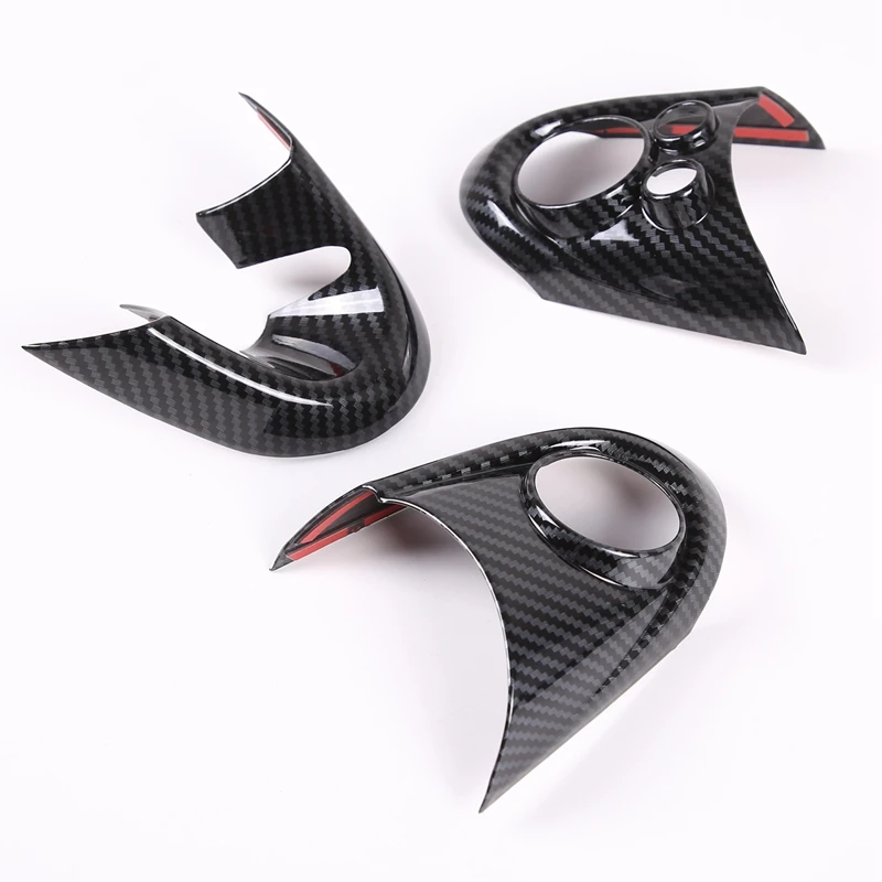 Car Steering Wheel Cover Carbon Fiber ABS Sticker Cover Trim For-BMW MINI Cooper F54 F55 F56 F57 F60