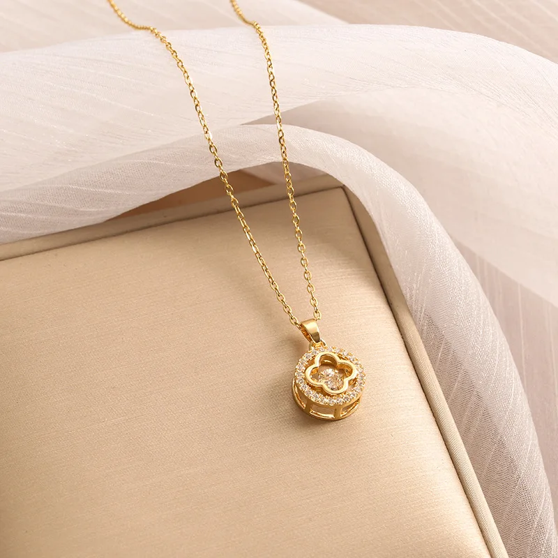 

Новая модная цепочка-колье 2026 года для самостоятельного изготовления, создающая ощущение изысканности, из титановой стали, с медным кулоном.