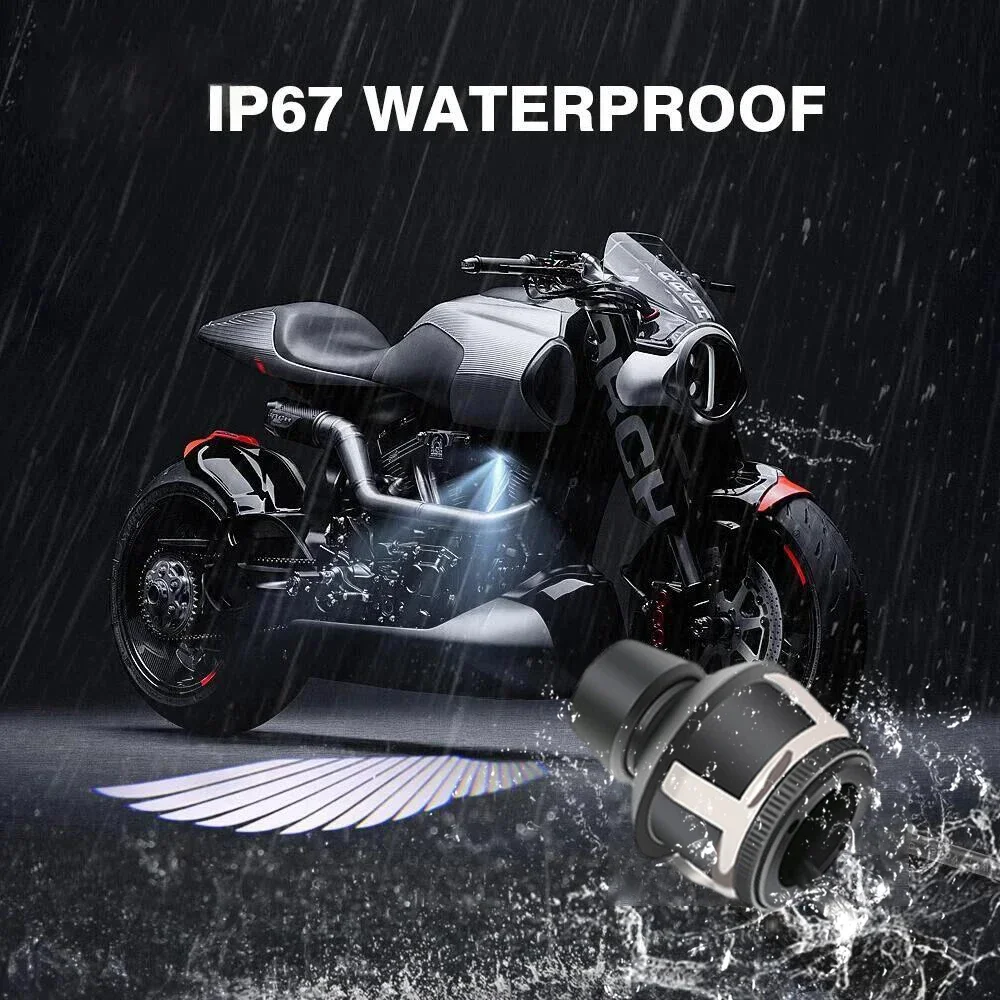12V 24V Angel Wings Light For All Motorcycle Scooters Viral Wings Dynamic Projection For Honda Activa Yamaha Splendour Modified