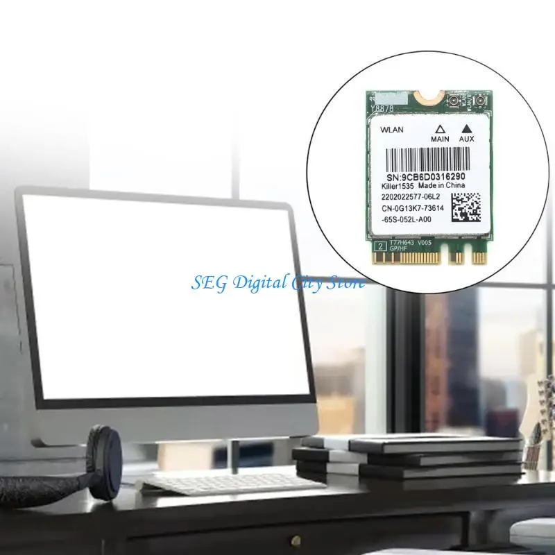 U75B Original Killer1535 Placa sem fio NGFF BT4.1 1200Mbps Placa sem fio para notebook