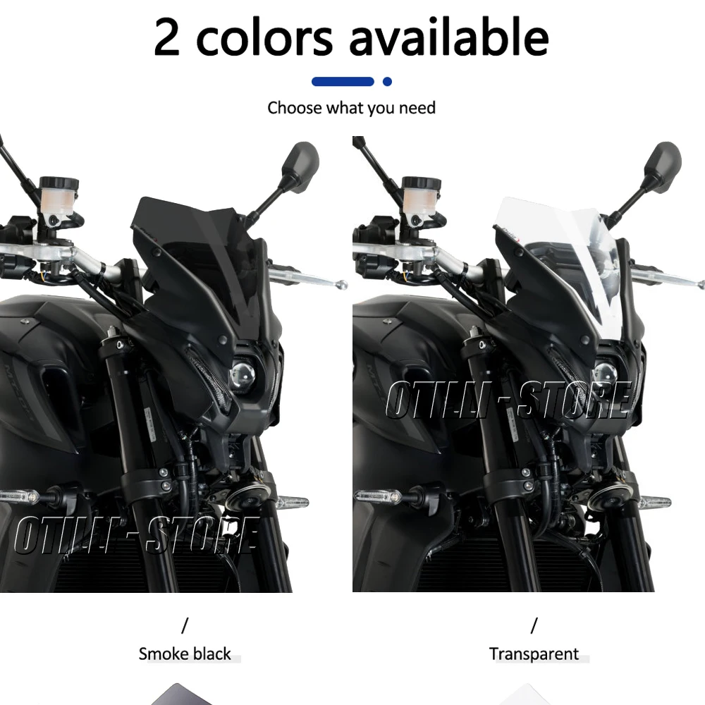 Motorcycle Wind Deflector For YAMAHA MT09 FZ09 2021-2022 Acrylic Windshield Windscreen Side Wind Shield Motorcycle Accessories image 3